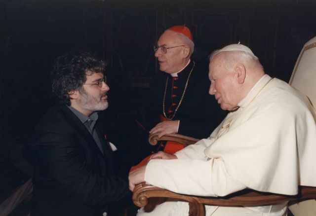 Flavio Colusso e Giovanni Paolo II