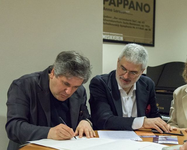 Flavio Colusso e Antonio Pappano - Atto costitutivo della Sibelius Society Italia